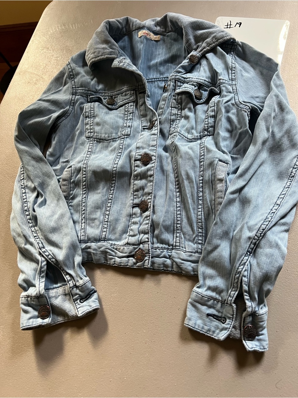Faherty Light Wash Denim Jacket - Pale Blue